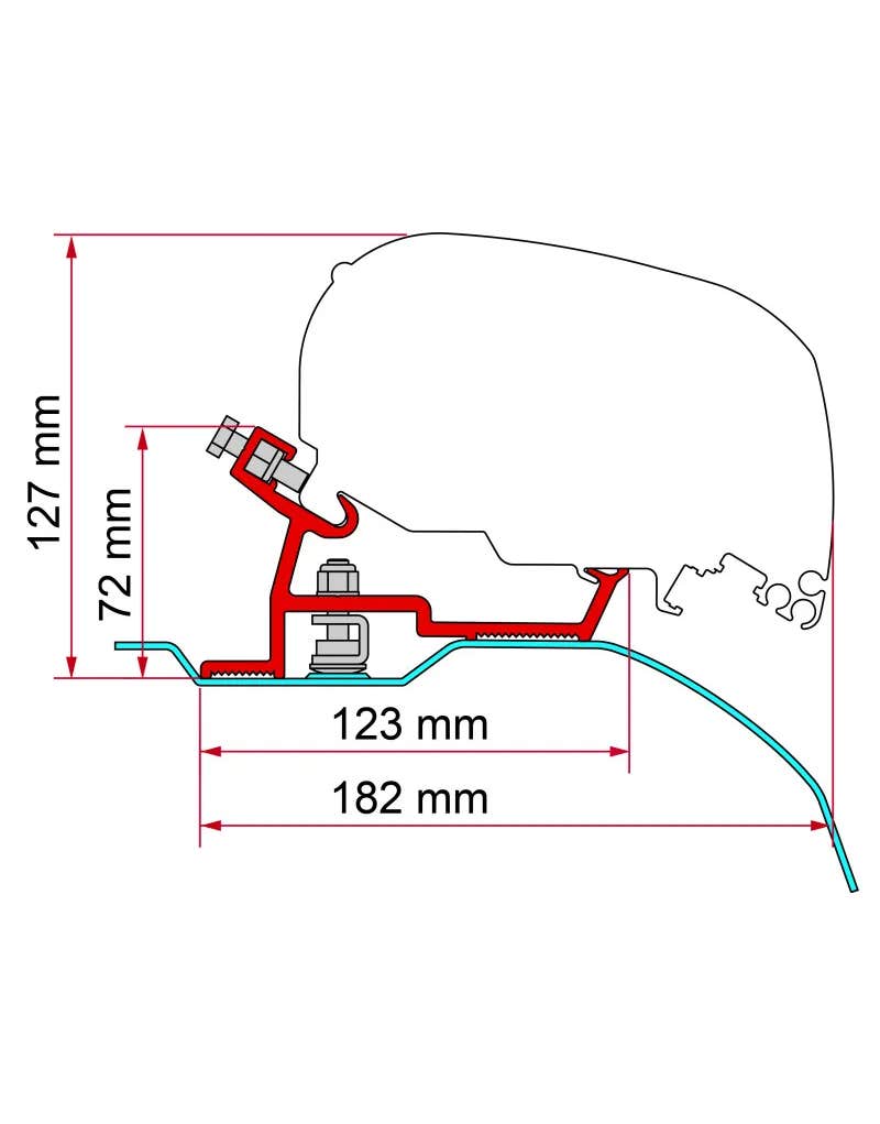 Fiamma F65/F80 Awning Fixing Kit for Fiat Ducato