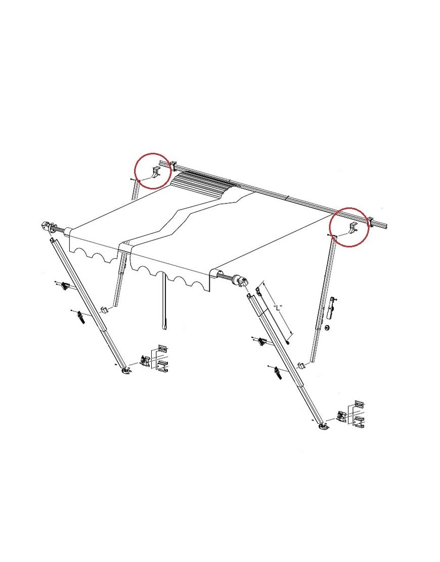 Carefree Awning Top Bracket (White)