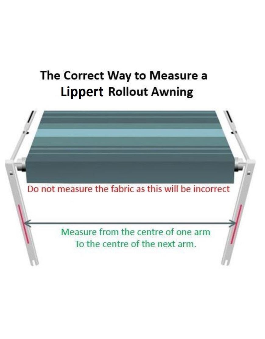 Lippert Solera LED Awning (Black/White Fade)