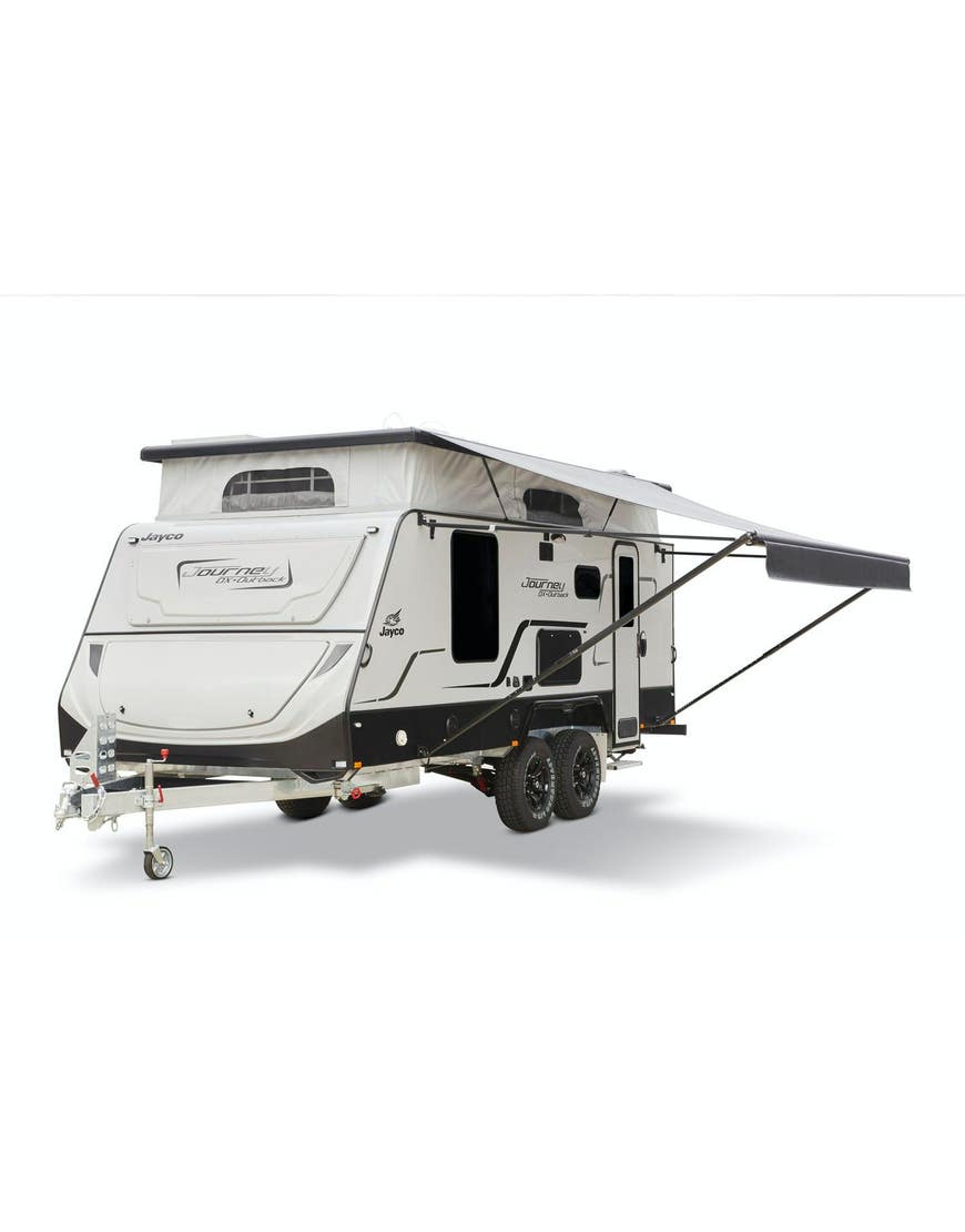 Lippert Solera LED Awning (Black/White Fade)