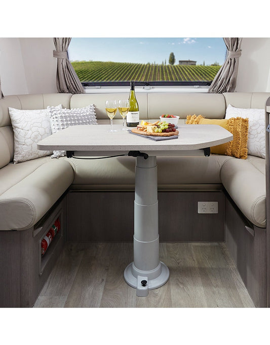 Nuova Mapa Adjustable Height Table Leg with Turntable and Slide