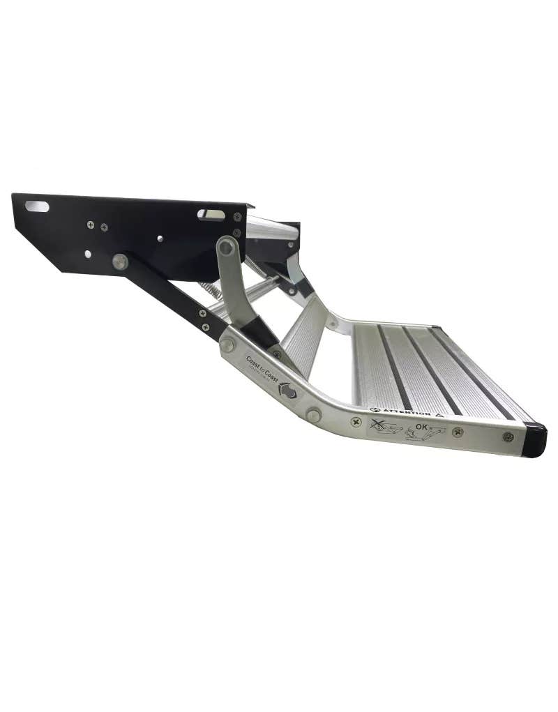 Coast RV MK2 Silver Spring Loaded Aluminium Fold-Out Single Step