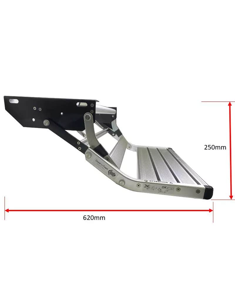 Coast RV MK2 Silver Spring Loaded Aluminium Fold-Out Single Step