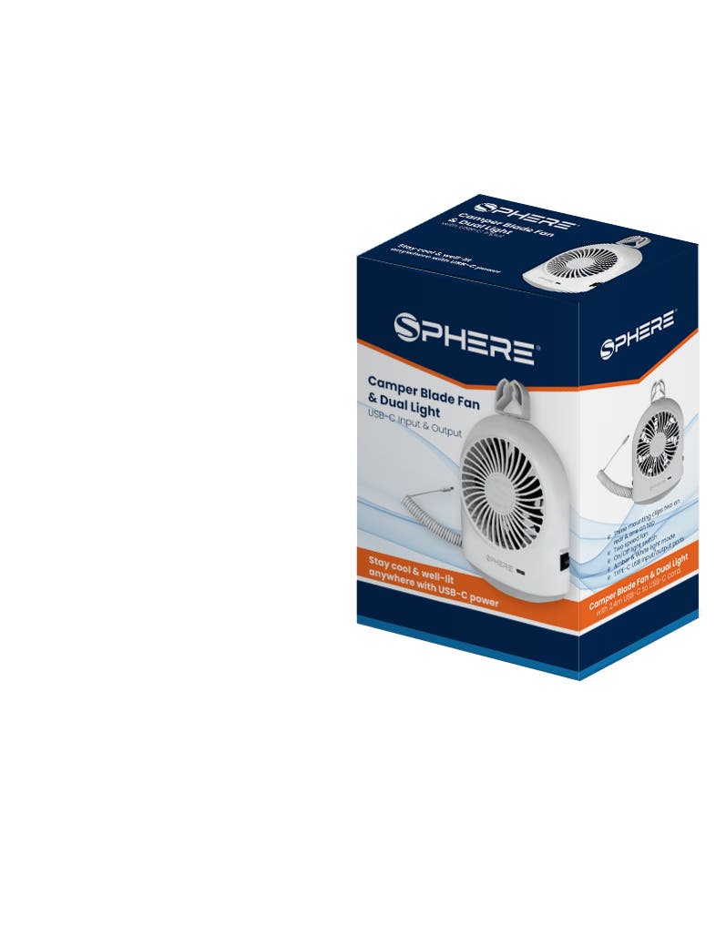 Sphere Camper Blade Fan & Dual Light