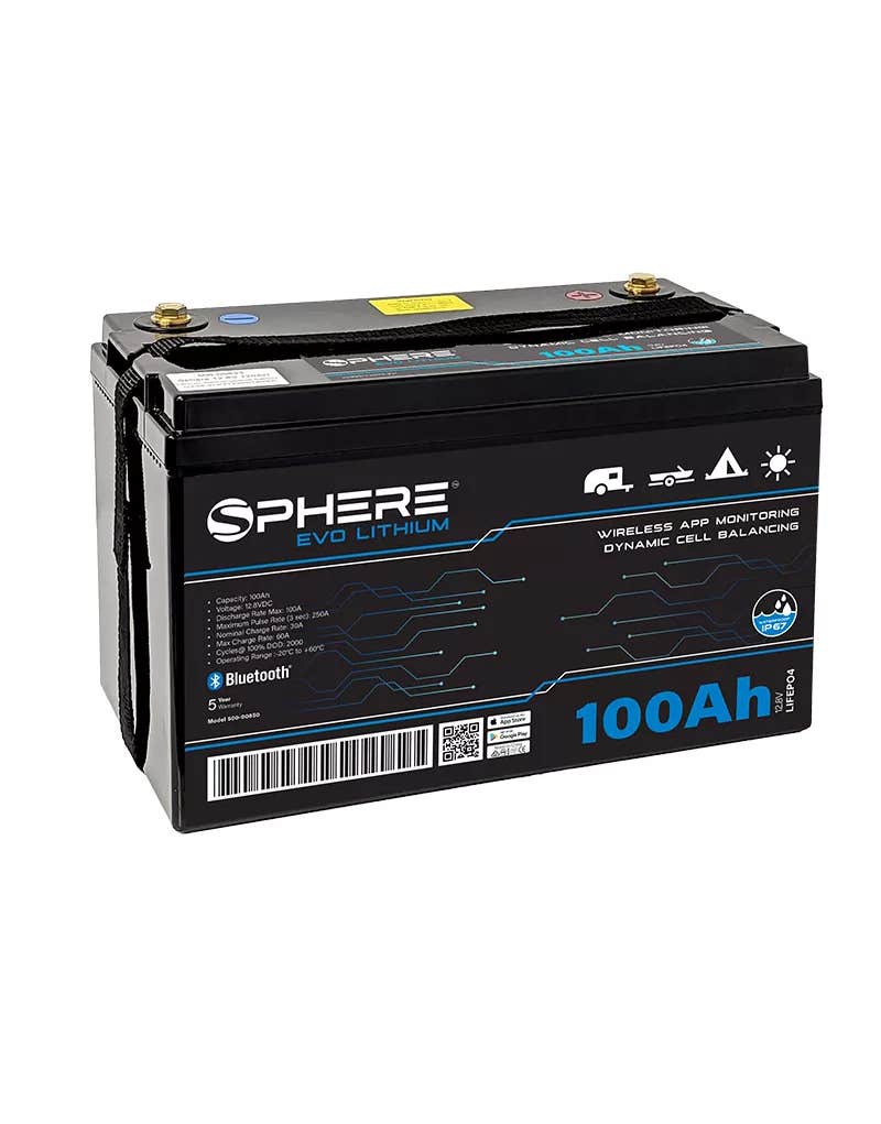 Sphere 100Ah EVO LiFePO4 Battery with Bluetooth