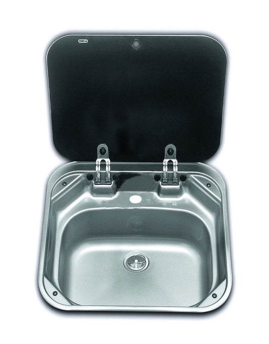 Dometic/SMEV Flush Mount Basin with Glass Lid