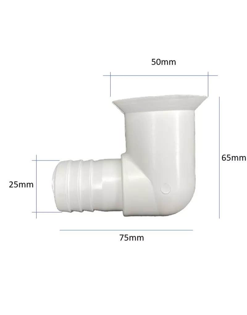 25mm Plastic Waste Outlet (90 Degree)