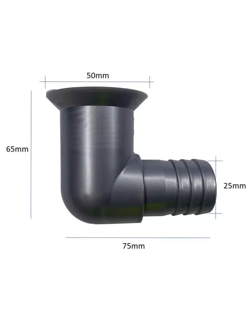 25mm Plastic Waste Outlet (90 Degree)