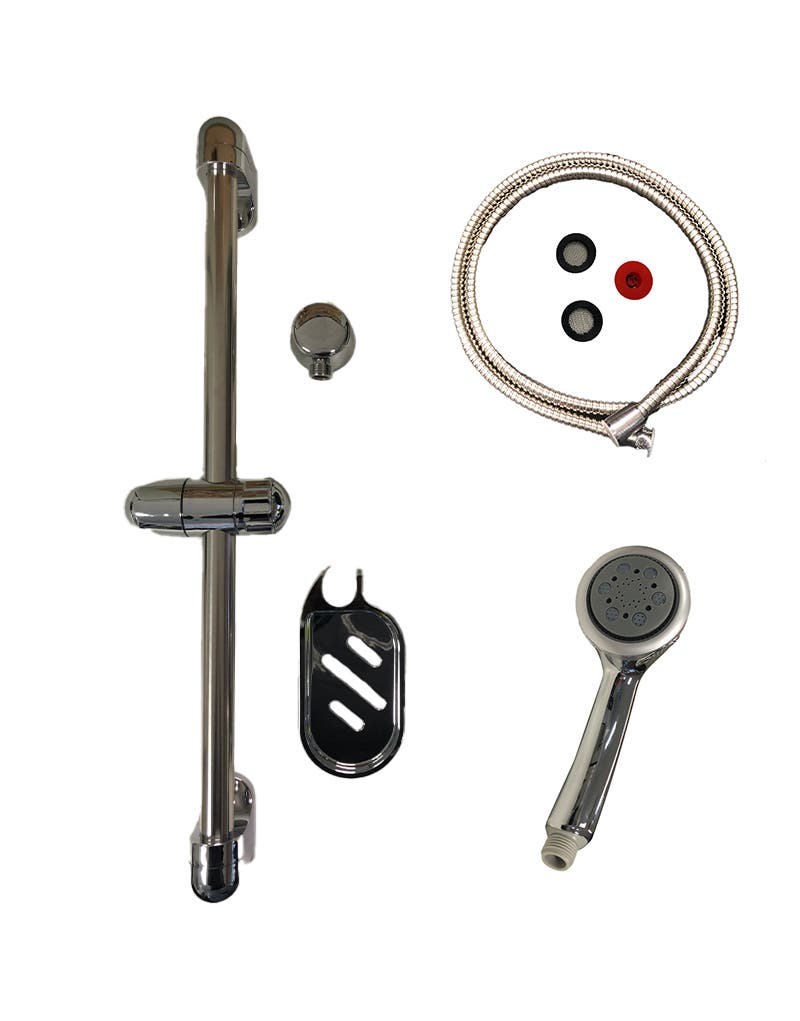 Coast RV Shower Rail with Hose & Soap Dish