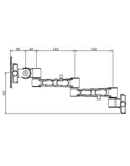 Sphere S2 Black Double Arm TV Bracket